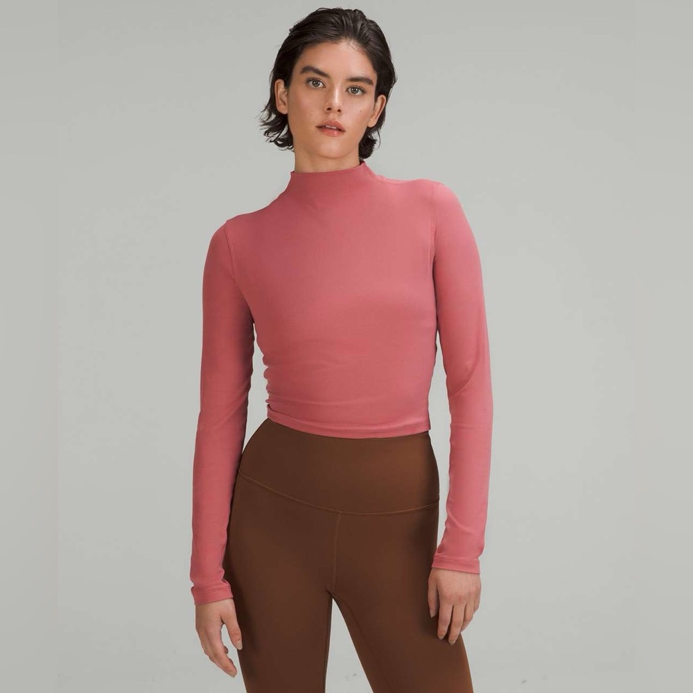 All Aligned Mock Neck Long Sleeve, Flawless, Sz 8